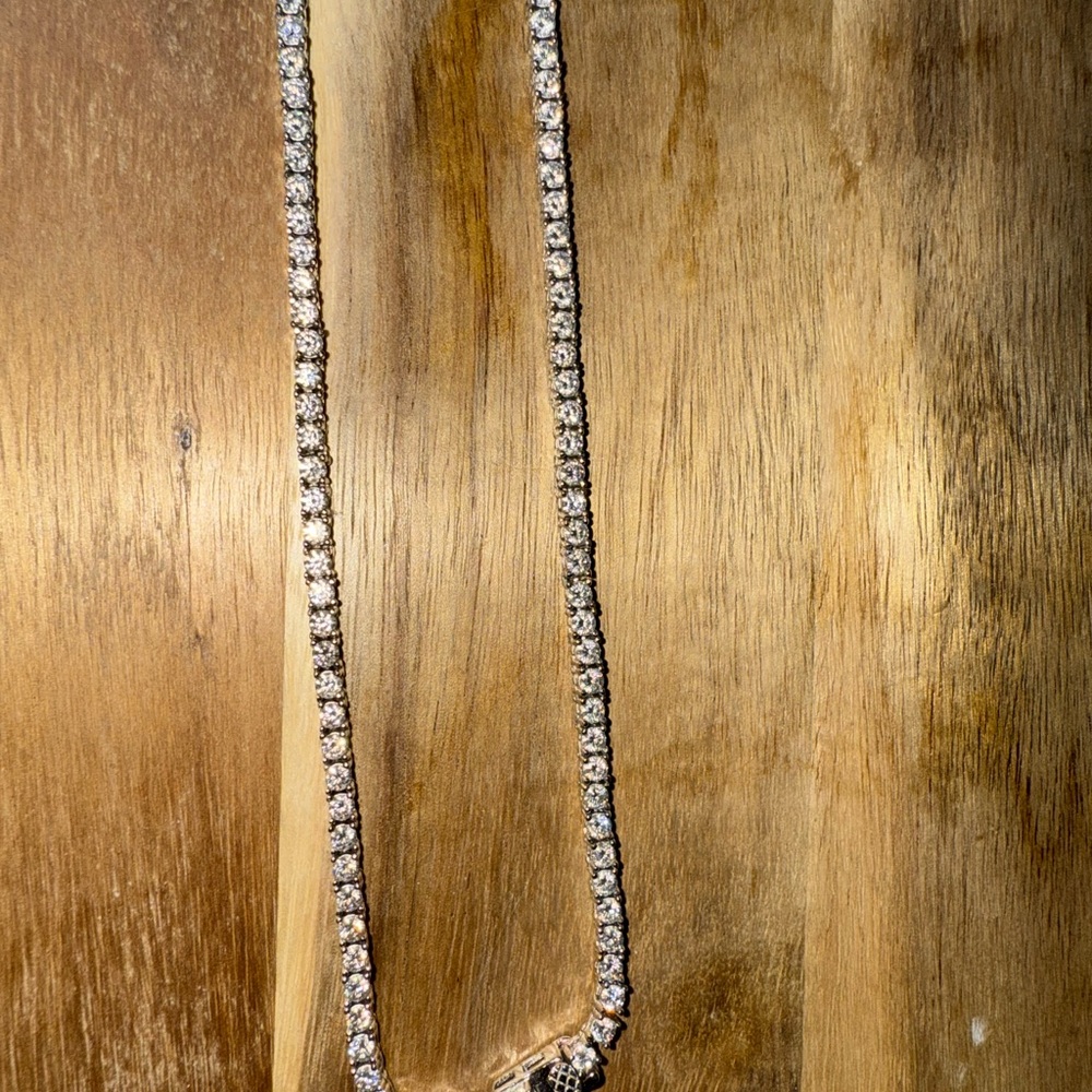 Sterling sliver Moissanite Tennis Necklace